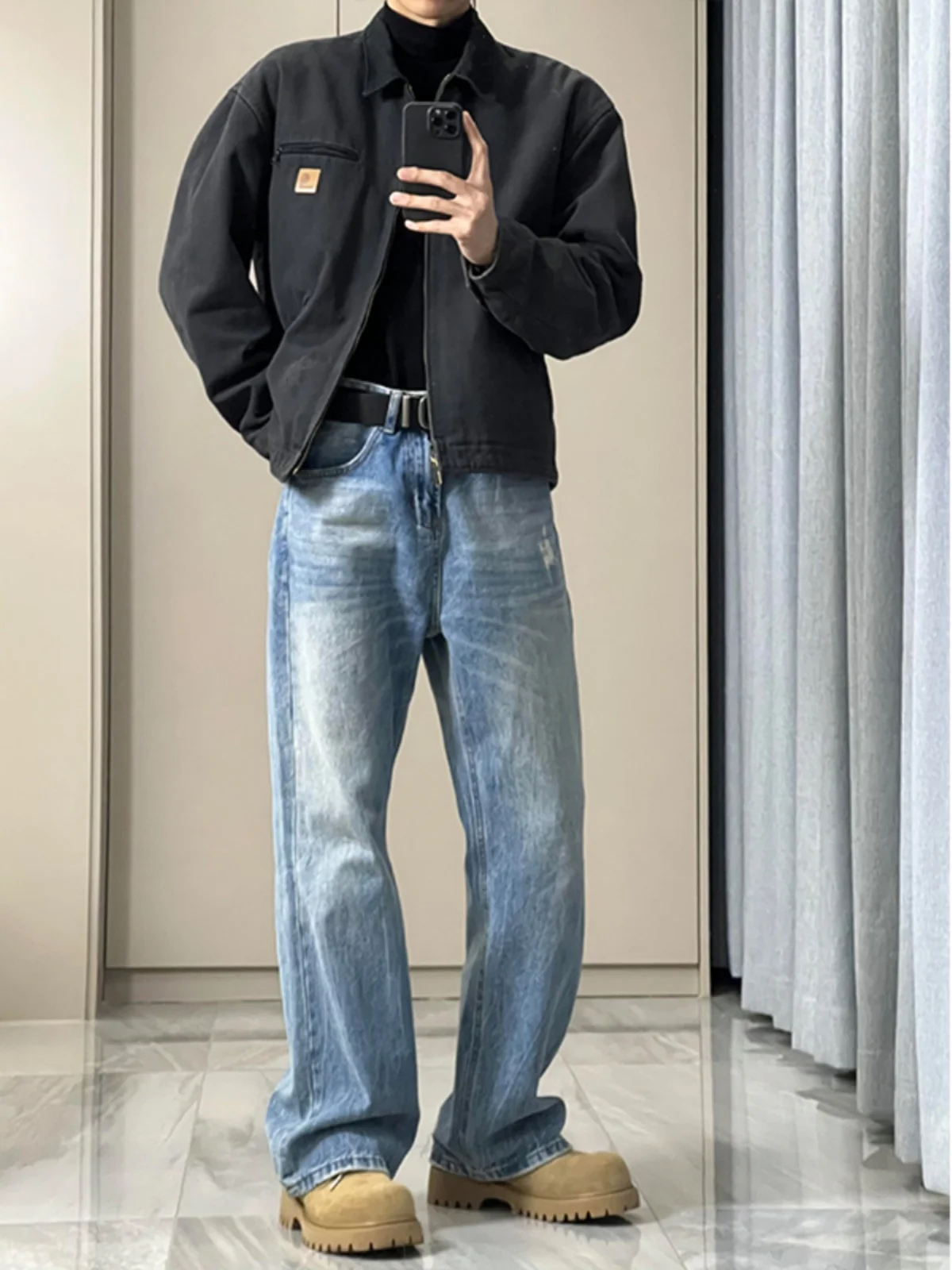 Light Blue Waed Straight Leg Men's Jeans Knife Retro Fla Pattern Bell Bot American Vibe High Waist Long Pants
Light Blue Waed Straight Leg Men's Jeans Knife Retro Fla Pattern Bell Bot American Vibe High Waist Long Pants