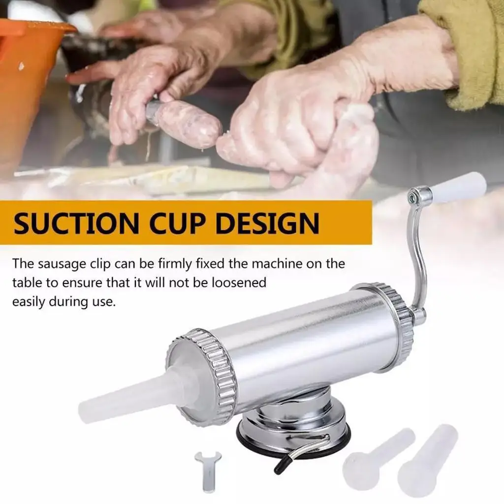 Kitchen Sausage Maker Stuffing with Filling Nozzles Attachment Suction Base
Kitchen Sausage Maker Stuffing with Filling Nozzles Attachment Suction Base