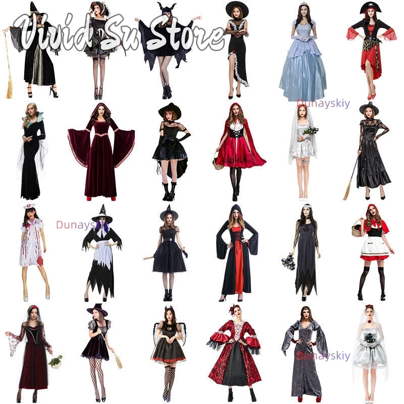 25 Style Halloween косплей Vampire Bat Ghost Witch Angel Medieval Cosplay Clothing Women's Dress Party Carnival Dresses
25 Style Halloween косплей Vampire Bat Ghost Witch Angel Medieval Cosplay Clothing Women's Dress Party Carnival Dresses
