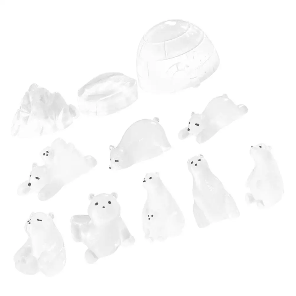 11 PCS Miniature Polar Bear Resin Statues Glow in Dark Christmas Decor Landscape Ornaments Home Decor Mini Bears
11 PCS Miniature Polar Bear Resin Statues Glow in Dark Christmas Decor Landscape Ornaments Home Decor Mini Bears