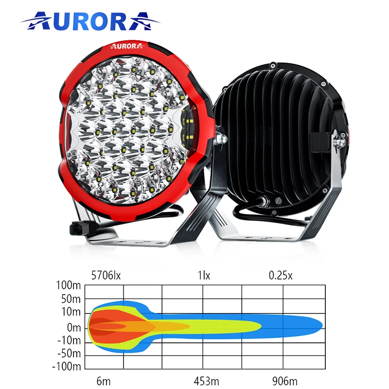 AURORA Patent New LED Auto Car Lights Truck Offroad Work Light 4x4 9 inch Spotlight Led Round Driving Lighting
AURORA Patent New LED Auto Car Lights Truck Offroad Work Light 4x4 9 inch Spotlight Led Round Driving Lighting