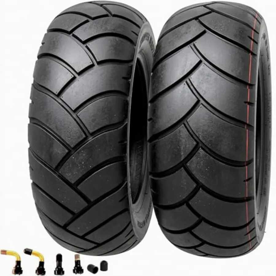 2 Pack 80/65-6 Tubeless Scooter Tires Vacuum Off-Road 10x3 255x80 with Air Valves for 10 Inch Electric Scooters Non-Slip
2 Pack 80/65-6 Tubeless Scooter Tires Vacuum Off-Road 10x3 255x80 with Air Valves for 10 Inch Electric Scooters Non-Slip