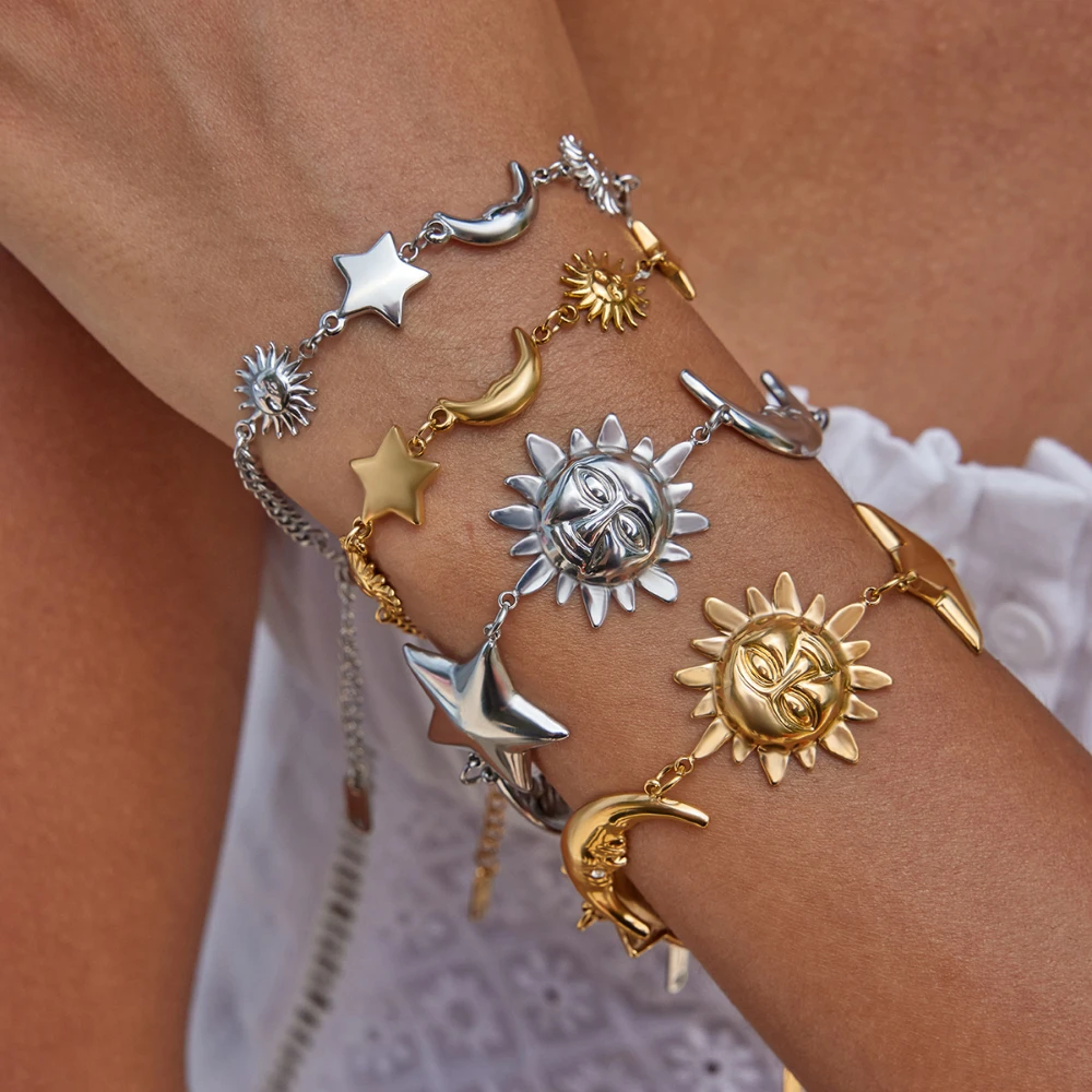 New model Cute Versatile Women's Food Bread Heart Bow Design Stainless Steel Chain Bracelet 18K Gold-plated Waterproof Jewelry
New model Cute Versatile Women's Food Bread Heart Bow Design Stainless Steel Chain Bracelet 18K Gold-plated Waterproof Jewelry