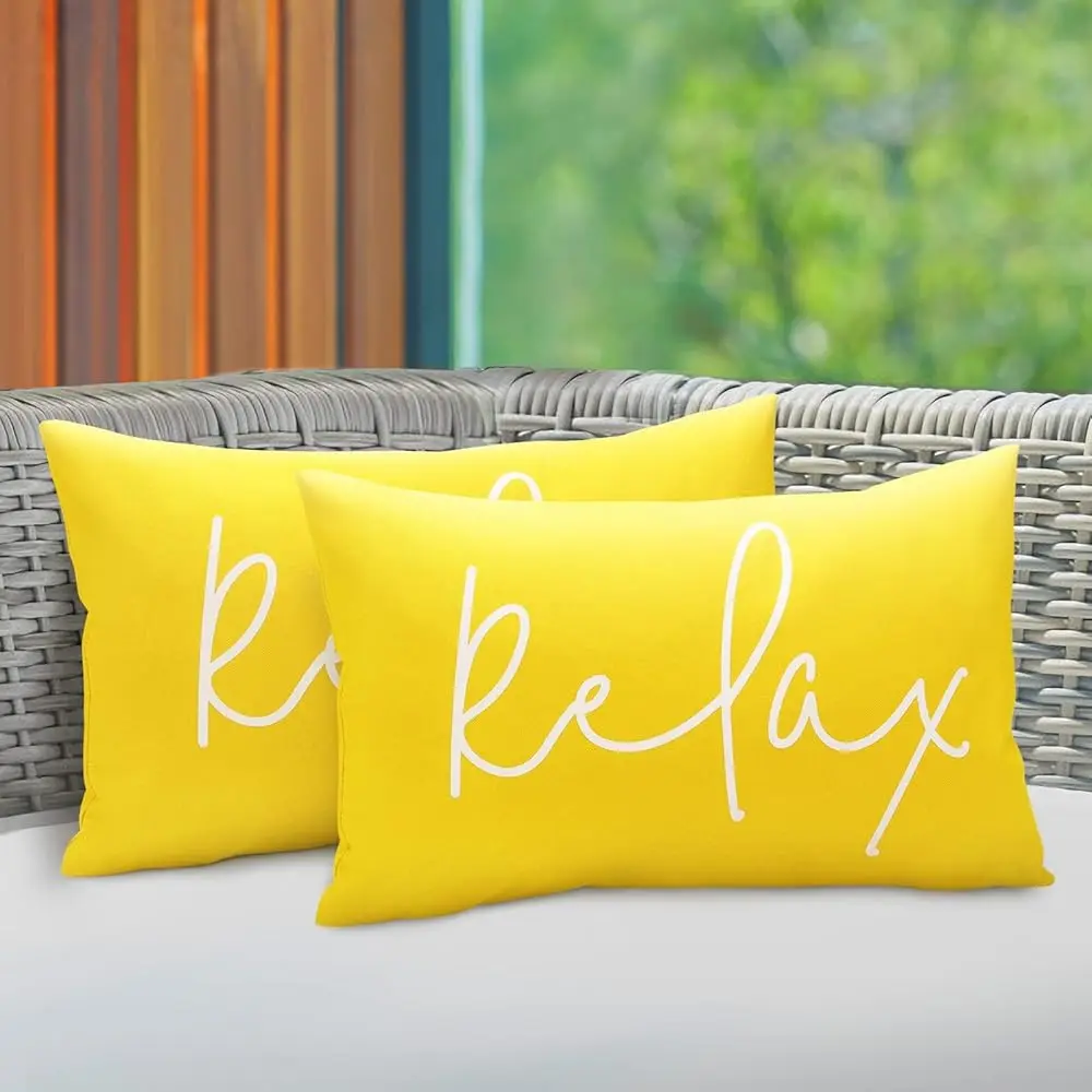 Waterproof Outdoor Throw Pillow Cover, 2 Pa Relax Printing Throw Pillow Case Uv Protection Garden Cushion Cover For Patio Sofa
Waterproof Outdoor Throw Pillow Cover, 2 Pa Relax Printing Throw Pillow Case Uv Protection Garden Cushion Cover For Patio Sofa