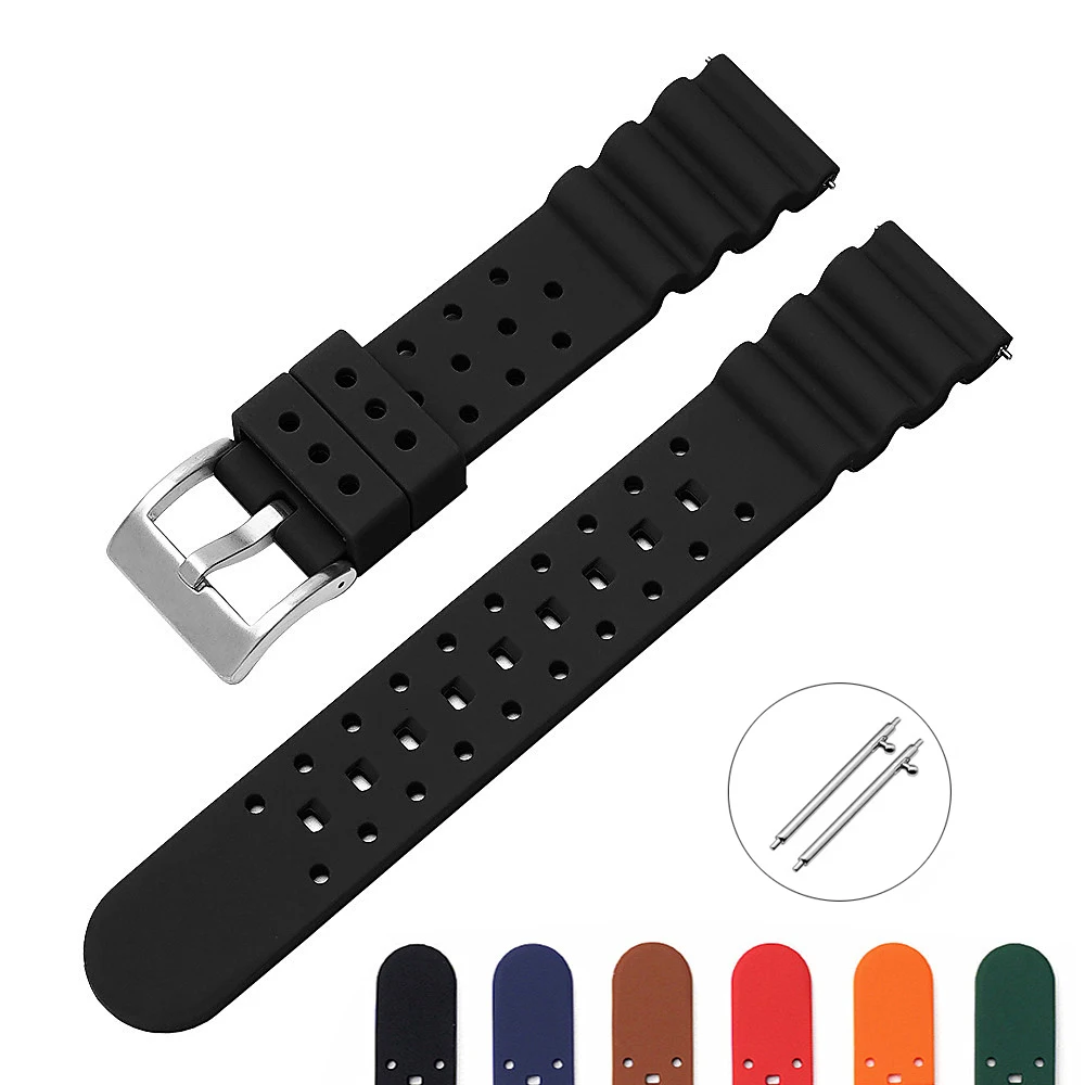 Silicone Rubber Watch Band 20mm 22mm Men Women Universal Perforated Breathable Quick Release Replacement Watch Strap
Silicone Rubber Watch Band 20mm 22mm Men Women Universal Perforated Breathable Quick Release Replacement Watch Strap