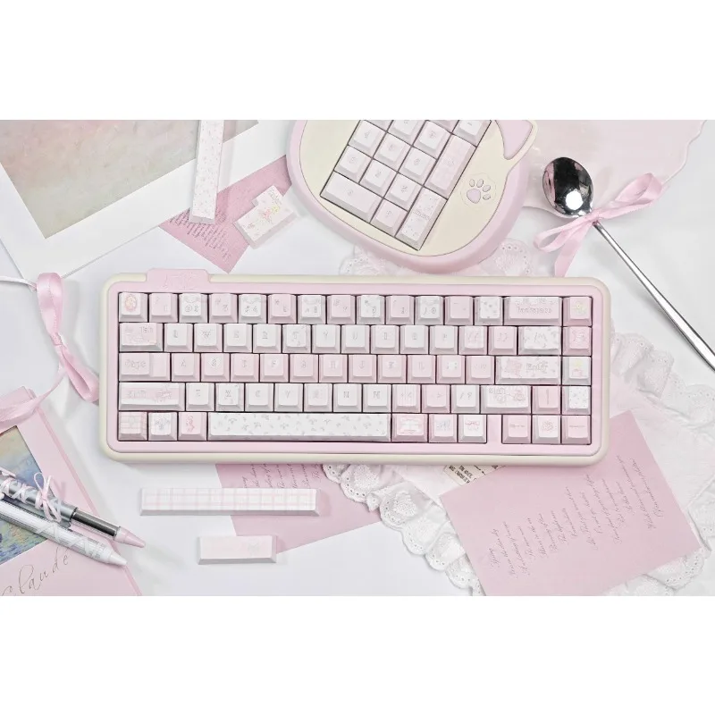 Pink Cute Theme Keycaps Set Cherry Profile PBT Sublimation Custom Original Handmade Keycaps for Mechanical Keyboard Accessories
Pink Cute Theme Keycaps Set Cherry Profile PBT Sublimation Custom Original Handmade Keycaps for Mechanical Keyboard Accessories