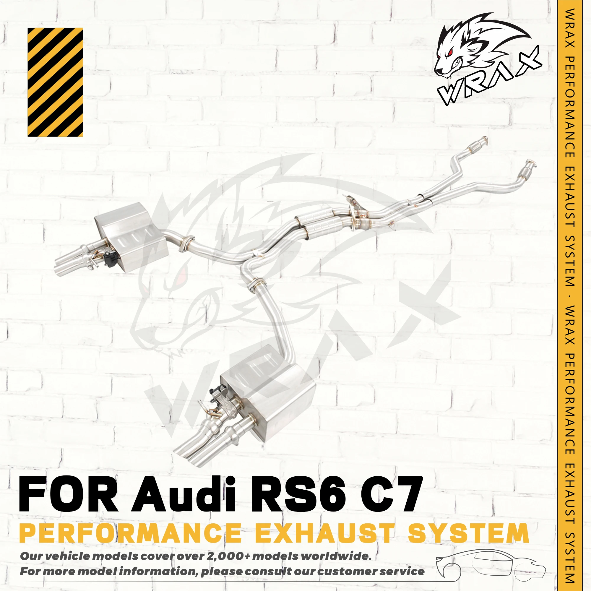 WRAX Exhaust Pipe for RS6/RS7 C7 2013-2018 4.0TExhaust Control Valve System Automotive Accessories Exact Fit Replacement Catback
WRAX Exhaust Pipe for RS6/RS7 C7 2013-2018 4.0TExhaust Control Valve System Automotive Accessories Exact Fit Replacement Catback