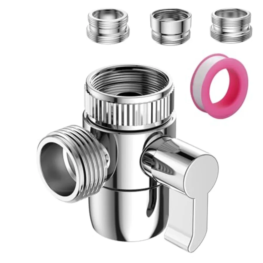 Faucet Diverter Valve with Aerator, 3-Way Diverter Valve for Hand Held Shower, Sink Faucet Splitter for Kitchen and Bathroom, w
Faucet Diverter Valve with Aerator, 3-Way Diverter Valve for Hand Held Shower, Sink Faucet Splitter for Kitchen and Bathroom, w
