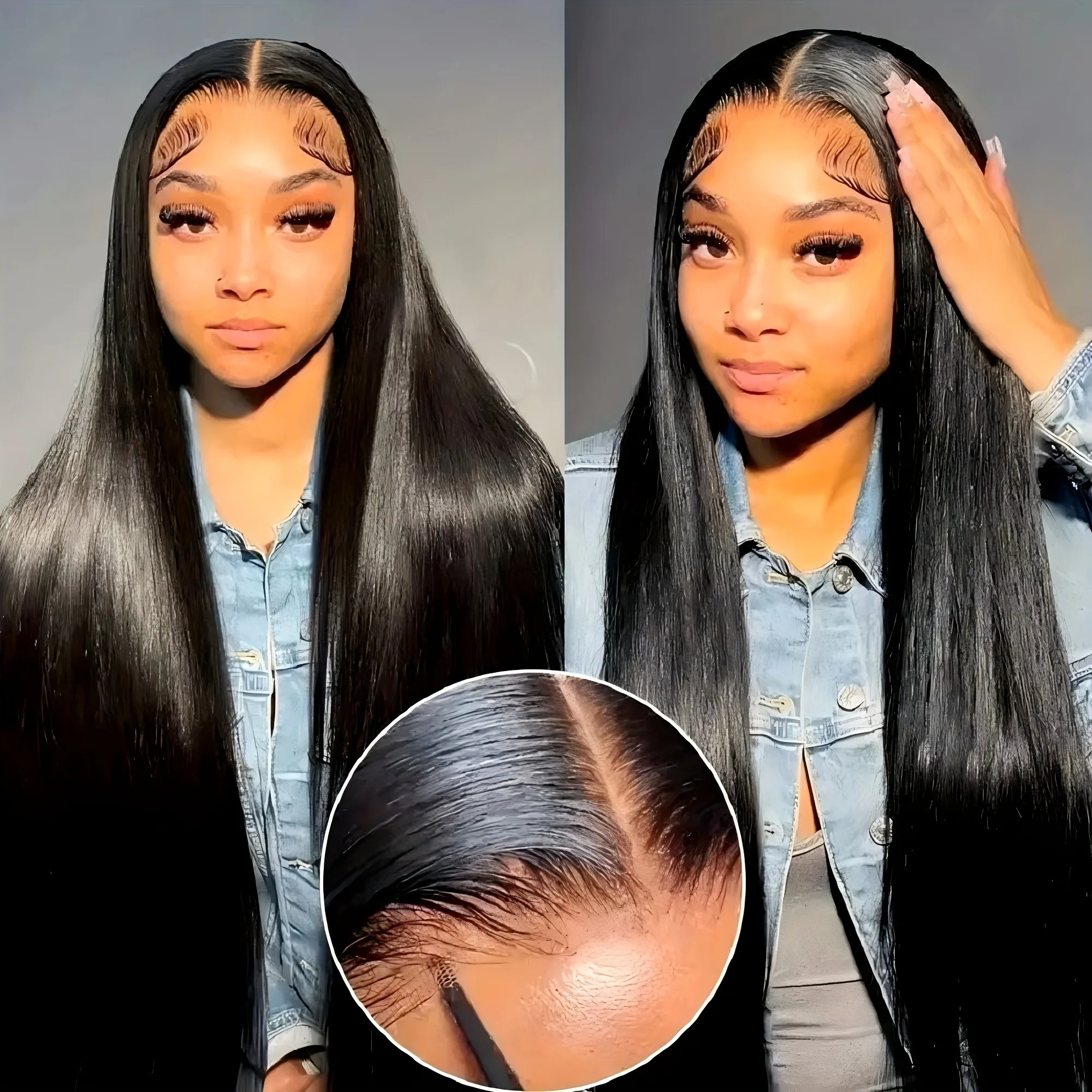 13x4 Straight Glueless Lace Front Human Hair Wig - 200% Density, Transparent Lace Frontal for Women, Sleek & Natural Look, Easy
13x4 Straight Glueless Lace Front Human Hair Wig - 200% Density, Transparent Lace Frontal for Women, Sleek & Natural Look, Easy