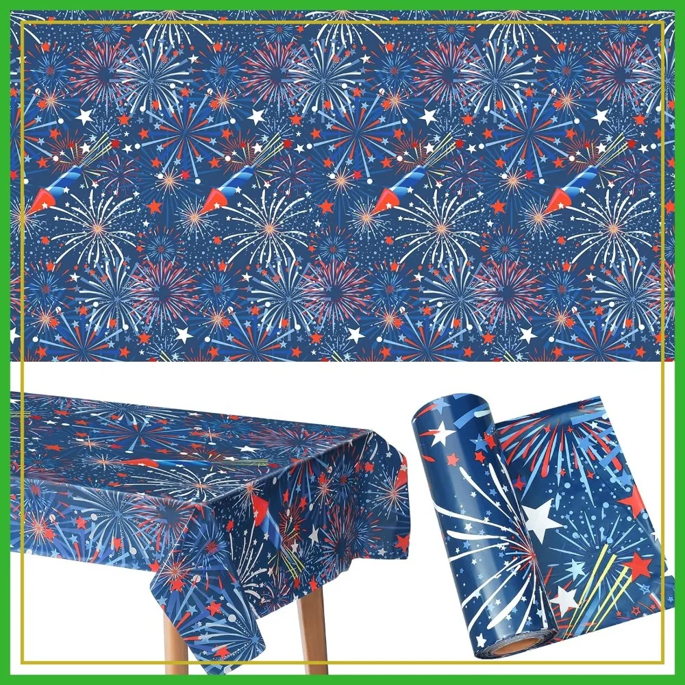 100 ft x 40 Inch Patriotic Tablecloth Roll Disposable 4th of July Fireworks Rectangle Plastic Table Cloth Americana Red White Blue for 250th Anniversary USA Party Decorations
100 ft x 40 Inch Patriotic Tablecloth Roll Disposable 4th of July Fireworks Rectangle Plastic Table Cloth Americana Red White Blue for 250th Anniversary USA Party Decorations