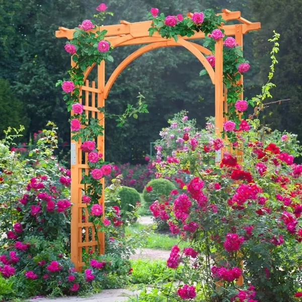 Brown Wooden Garden Trellis & Arch Arbor Rectangle Shape for Climbing Plants & Outdoor Garden Yard Horticulture Plant Stand
Brown Wooden Garden Trellis & Arch Arbor Rectangle Shape for Climbing Plants & Outdoor Garden Yard Horticulture Plant Stand
