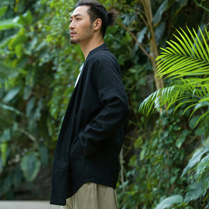 New Spring Men's Coat Ramie Cardigan Model Linen Non-Buckle Coat Autumn Ethnic Style Solid Color Mid-Length
New Spring Men's Coat Ramie Cardigan Model Linen Non-Buckle Coat Autumn Ethnic Style Solid Color Mid-Length