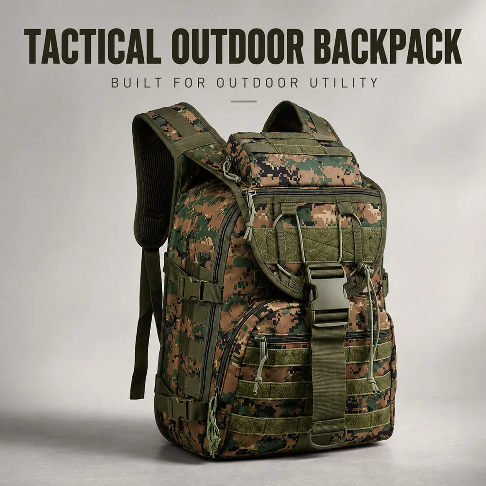 Men's Large Capacity Tactical Backpack Multifunctional Casual Sports Bag Combat Assault Bag for Camping Hunting Hiking Trekking
Men's Large Capacity Tactical Backpack Multifunctional Casual Sports Bag Combat Assault Bag for Camping Hunting Hiking Trekking