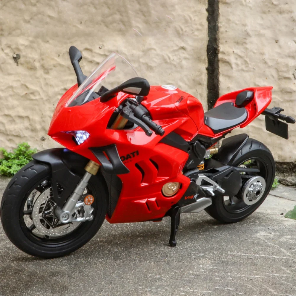 1:9 Scale V4S Motorcycle Model Toy Car Alloy Body Front Wheel Steering Rear Wheel Suspension Vehicle Models Collection Gifts Boy
1:9 Scale V4S Motorcycle Model Toy Car Alloy Body Front Wheel Steering Rear Wheel Suspension Vehicle Models Collection Gifts Boy