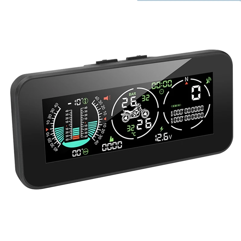 1Set F3 Motorcycle 3 In 1 Tire Pressure Monitor GPS Speedometer Vehicle Speed Tachometer Slope Meter TPMS LCD Digital HUD Black
1Set F3 Motorcycle 3 In 1 Tire Pressure Monitor GPS Speedometer Vehicle Speed Tachometer Slope Meter TPMS LCD Digital HUD Black