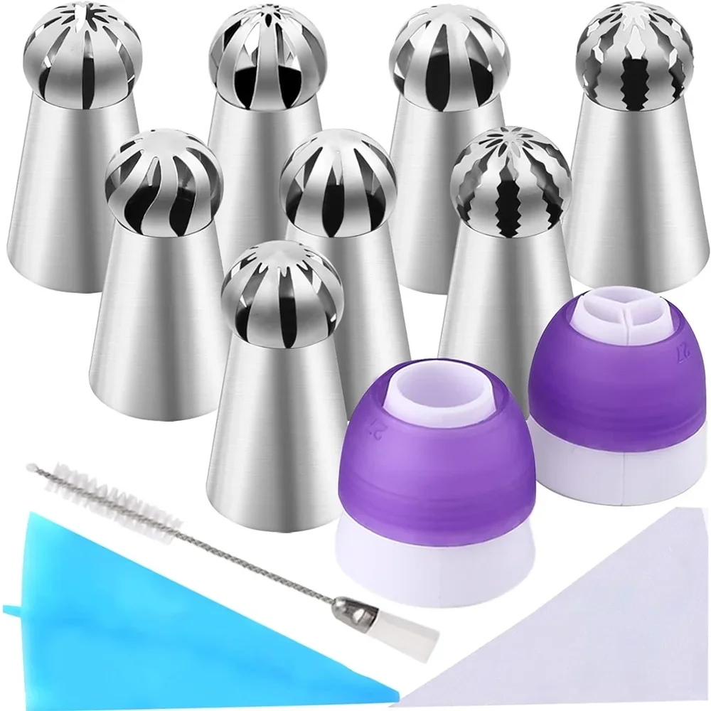 Russian Decorating Nozzles 22 Pieces Ball-Shaped Frosting Candy Pastry Decorating Nozzles Cupcake Decoration Kitchen Baking Tool
Russian Decorating Nozzles 22 Pieces Ball-Shaped Frosting Candy Pastry Decorating Nozzles Cupcake Decoration Kitchen Baking Tool