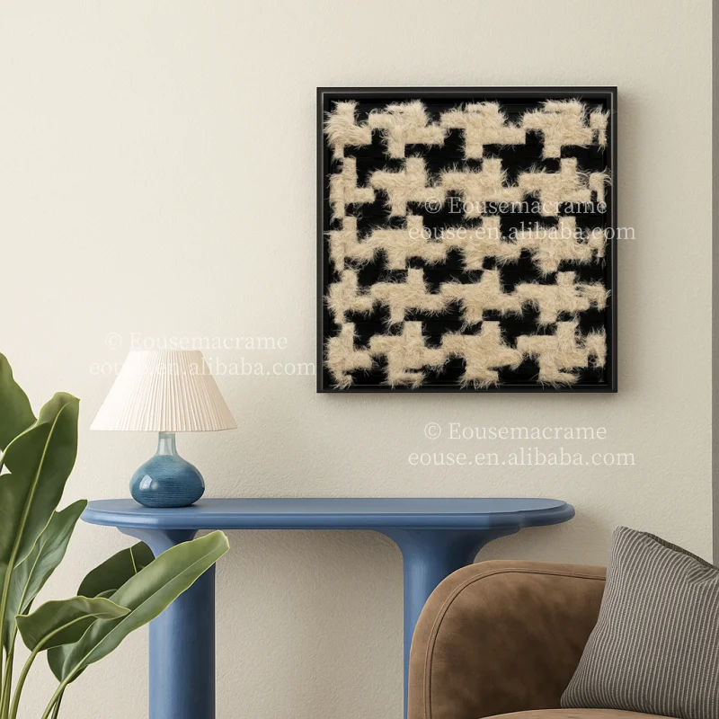 Handwoven Macrame Wall Decor Frame, Boho Minimalist Fiber Art Tapestry, Luxury Home Decoration for Living Room
Handwoven Macrame Wall Decor Frame, Boho Minimalist Fiber Art Tapestry, Luxury Home Decoration for Living Room