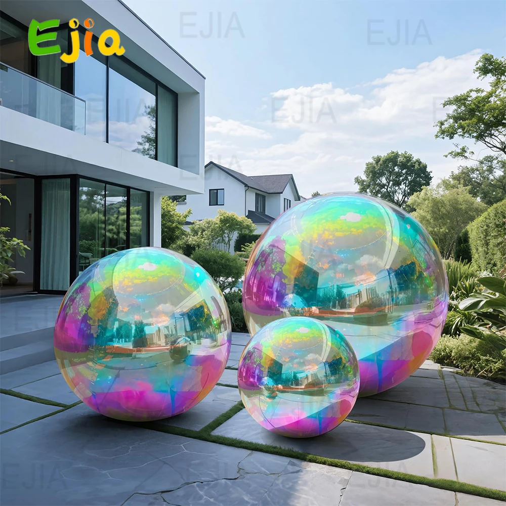 6pcs Set Iridescent Inflatable Mirror Ball Big Shiny Balls Airtight Giant Mirror Balloon PVC Sealed Sphere For Party Decoration
6pcs Set Iridescent Inflatable Mirror Ball Big Shiny Balls Airtight Giant Mirror Balloon PVC Sealed Sphere For Party Decoration