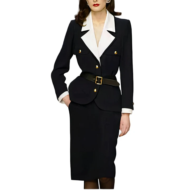 Women Designer Set 2023 High Quality Women Suits Long Sleeves Patchwork Top + Skirt Two-piece Clothing Sets NP1981N
Women Designer Set 2023 High Quality Women Suits Long Sleeves Patchwork Top + Skirt Two-piece Clothing Sets NP1981N