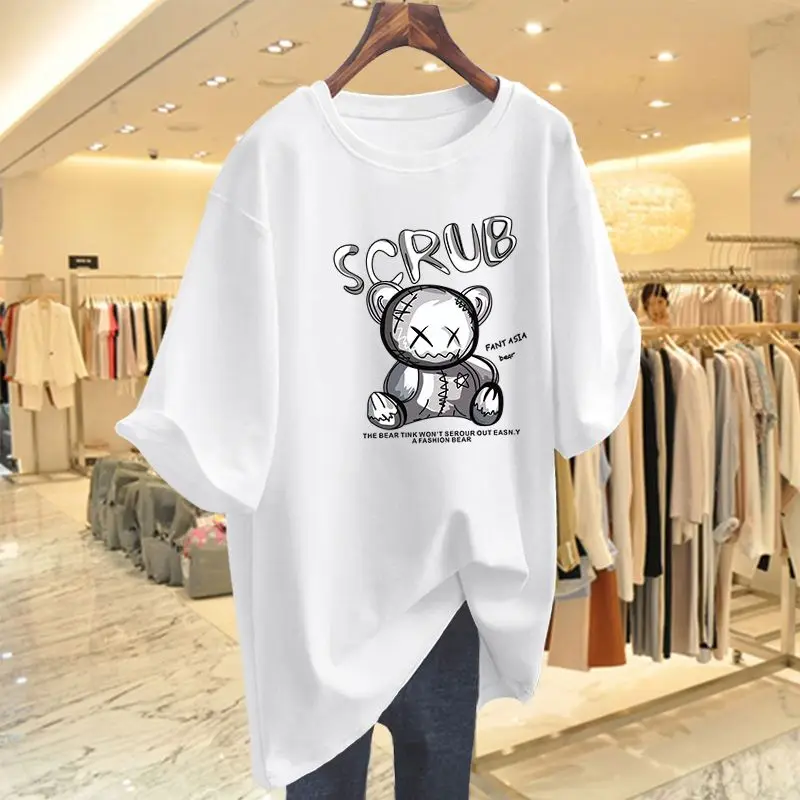 Lady Cotton Casual Loose O-Neck Short Sleeve T-Shirt Summer Fashion Cartoon Printing Tops
Lady Cotton Casual Loose O-Neck Short Sleeve T-Shirt Summer Fashion Cartoon Printing Tops
