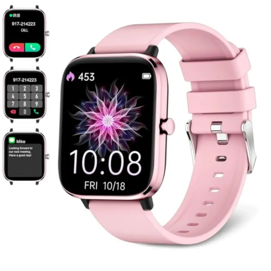 Smartwatch for Women - Call, Fitness Tracker, Heart Rate and Sleep Monitor, 1.69" Touch Screen, Waterproof - For Android and iP
Smartwatch for Women - Call, Fitness Tracker, Heart Rate and Sleep Monitor, 1.69" Touch Screen, Waterproof - For Android and iP