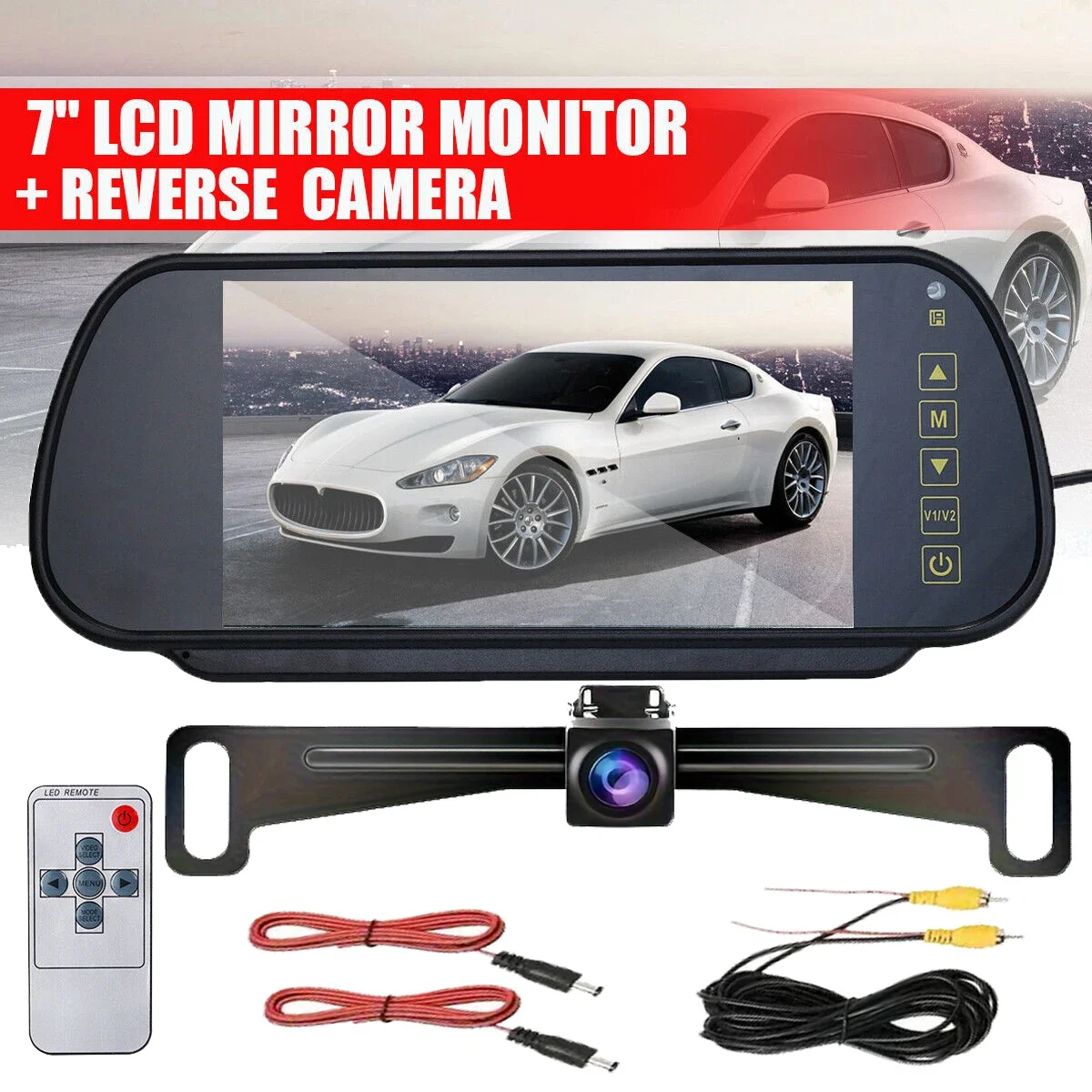 7" Mirror Monitor & Rear View Backup Camera Reverse HD Night Vision For Car Truck RV
7" Mirror Monitor & Rear View Backup Camera Reverse HD Night Vision For Car Truck RV