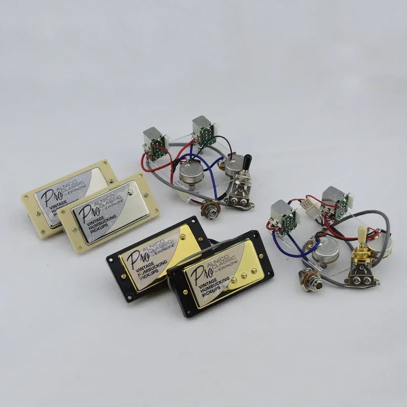 Hot Sale--1 Set Original Genuine Standard PRO Electric Guitar Alnico Humbucker Pickup Nickel / Gold Cover Guitar Accessories
Hot Sale--1 Set Original Genuine Standard PRO Electric Guitar Alnico Humbucker Pickup Nickel / Gold Cover Guitar Accessories