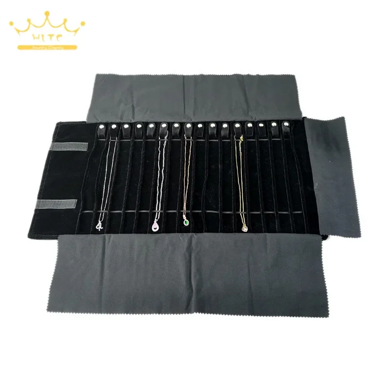 Black Velvet Jewelry Storage Pouch Organizer Roll Bag for Exhibiting Travel Portable Necklace Packaging Bags
Black Velvet Jewelry Storage Pouch Organizer Roll Bag for Exhibiting Travel Portable Necklace Packaging Bags