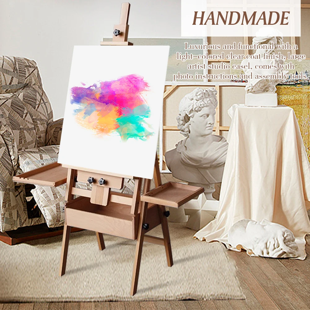 Beech Multifunctional Easel with Drawer Tray Foldable Flat Easel Drawing Board Easel for Children Sketch Oil Painting
Beech Multifunctional Easel with Drawer Tray Foldable Flat Easel Drawing Board Easel for Children Sketch Oil Painting