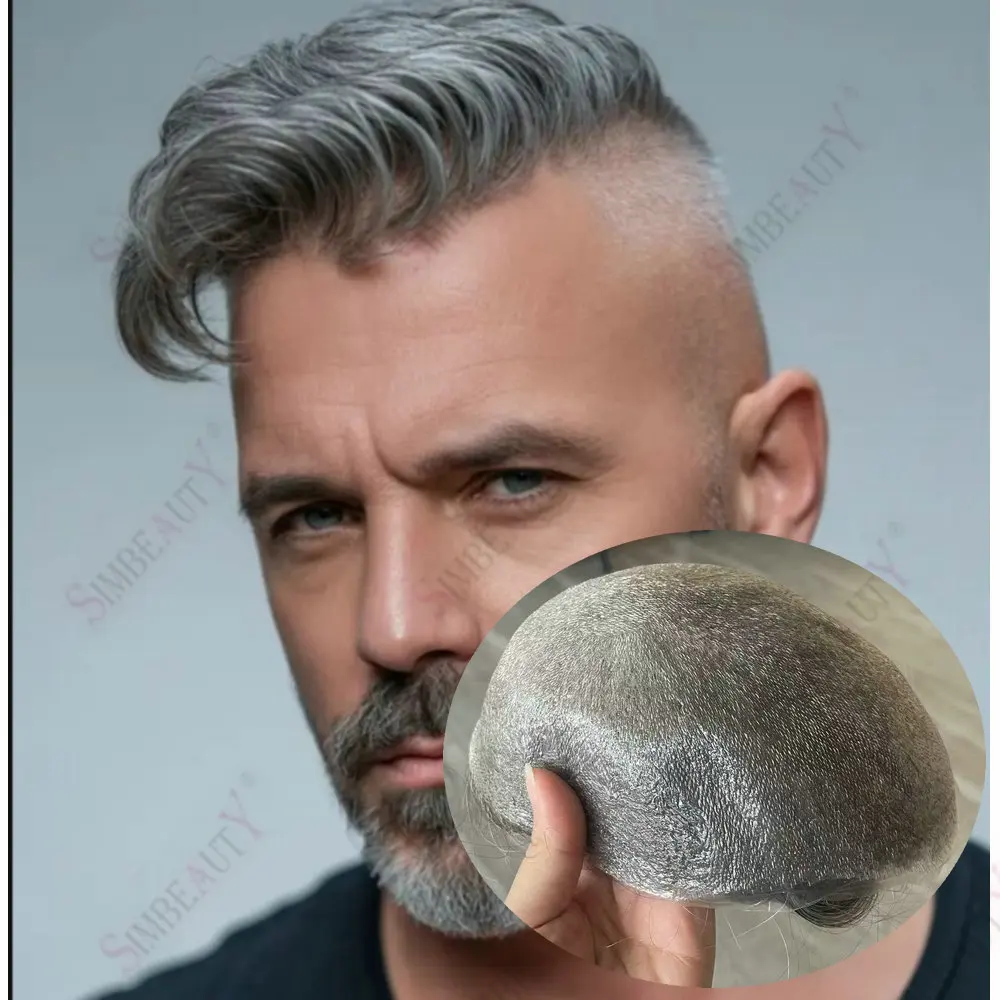 Natural Hairline 80Density Lightweight Men's 0.02mm Ultra Thin Skin Toupee Human Hair Grey1B65 Black Undetectable Vloop System
Natural Hairline 80Density Lightweight Men's 0.02mm Ultra Thin Skin Toupee Human Hair Grey1B65 Black Undetectable Vloop System