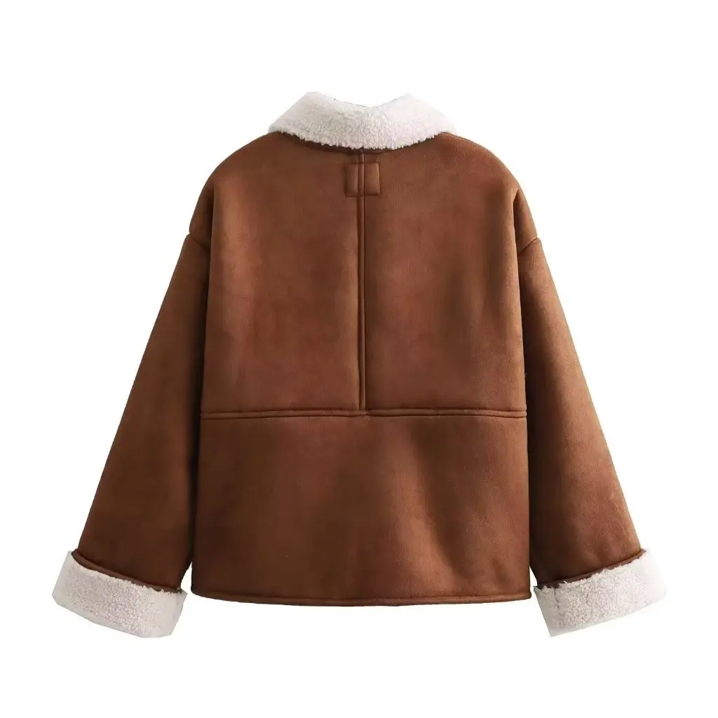 Winter Women's Double-Sided Lapel Jacket Coat Warm Loose Fit European American Style One-Piece Lamb Fur Coat
Winter Women's Double-Sided Lapel Jacket Coat Warm Loose Fit European American Style One-Piece Lamb Fur Coat