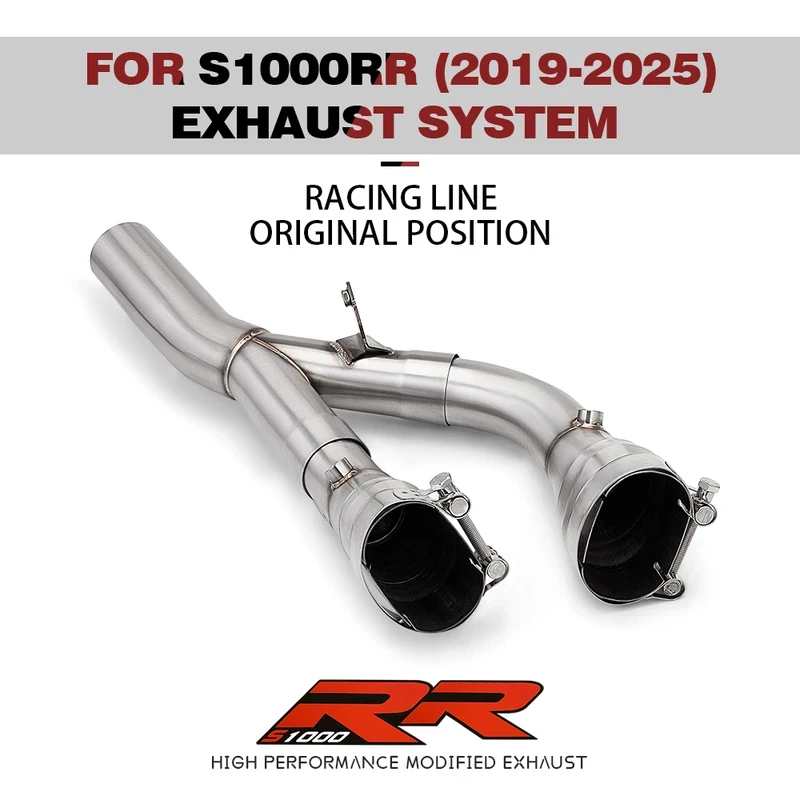 Aftermarket Stainless Steel Mid Link Exhaust Pipe for S1000RR & S1000R (2019-2025)
Aftermarket Stainless Steel Mid Link Exhaust Pipe for S1000RR & S1000R (2019-2025)