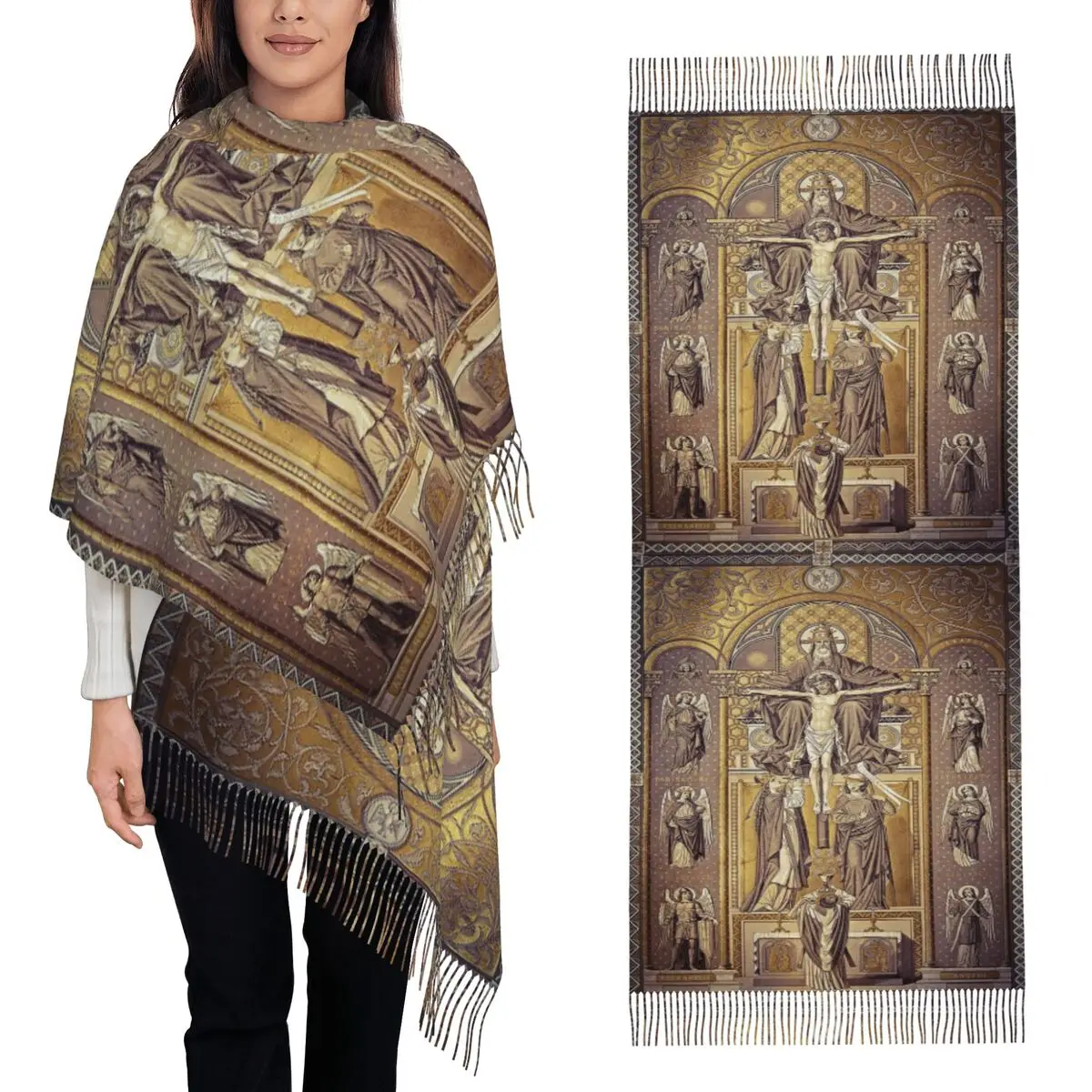 Христианский древний крест-граб в кладбище, шарф с крестом Иисуса, шарфы с кисточками для женщин, шали и накидки, большая осенне-зимняя шаль 
Христианский древний крест-граб в кладбище, шарф с крестом Иисуса, шарфы с кисточками для женщин, шали и накидки, большая осенне-зимняя шаль