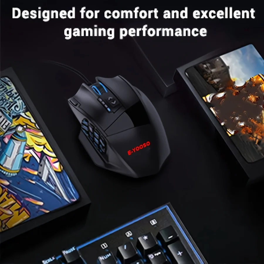 Портативная проводная игровая мышь E-YOOSO с оптическим датчиком, мышь с боковой цифровой клавиатурой, подходит для домашнего офиса, настольного ПК/ноутбука
Портативная проводная игровая мышь E-YOOSO с оптическим датчиком, мышь с боковой цифровой клавиатурой, подходит для домашнего офиса, настольного ПК/ноутбука
