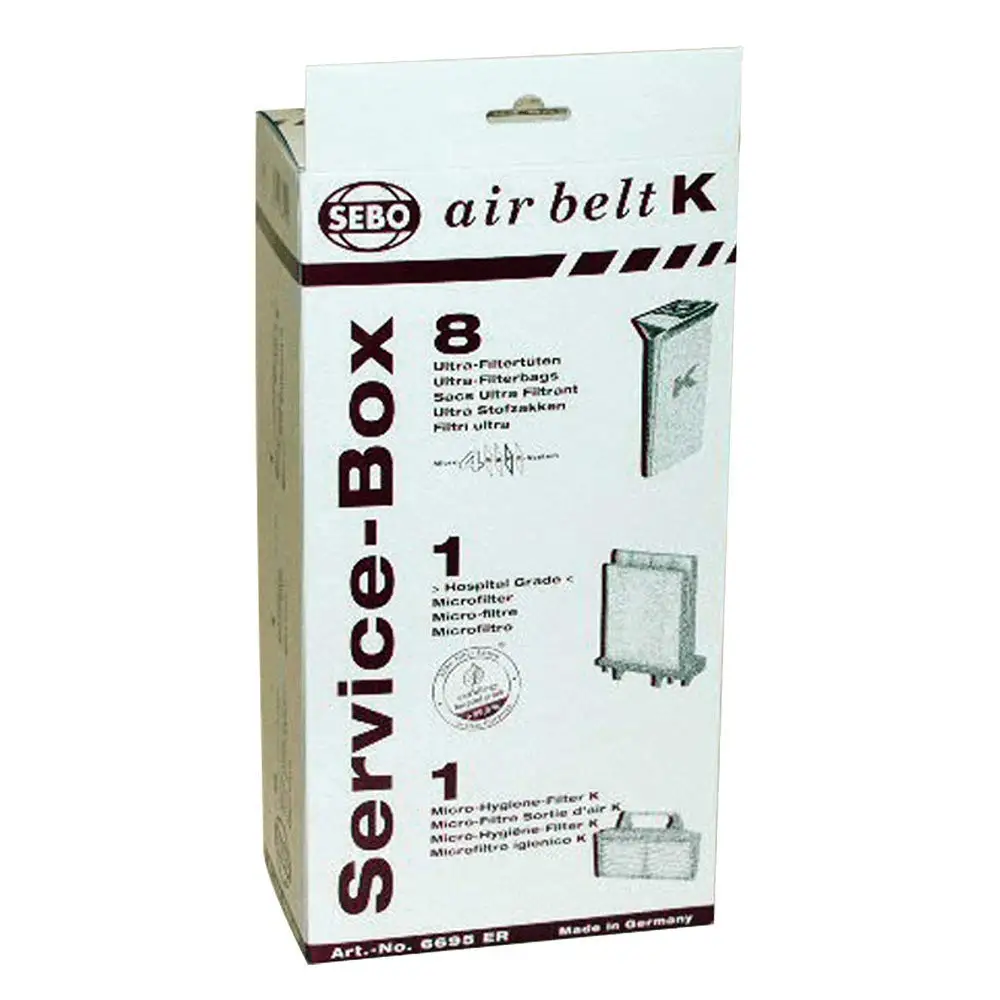 Airbelt K2 Kombi & K3 Canister Vacuum Cleaner Service Box 8 Pk Genuine Part # 6695Er, 6695Am
Airbelt K2 Kombi & K3 Canister Vacuum Cleaner Service Box 8 Pk Genuine Part # 6695Er, 6695Am