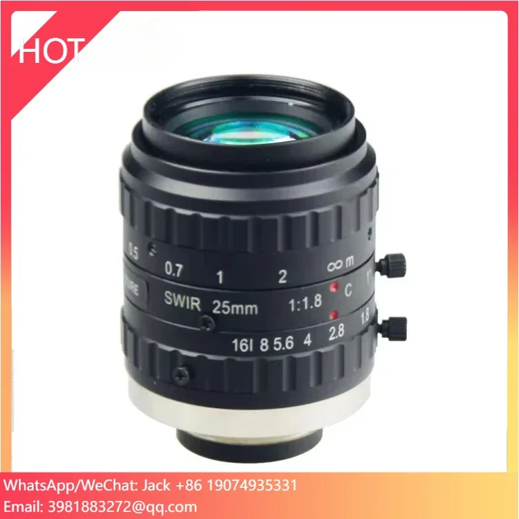 1inch F1.8 Manual Iris 25mm Short Wavelength IR Swir Low Distortion c Mount Cctv Lens for Industrial Vision System Camera
1inch F1.8 Manual Iris 25mm Short Wavelength IR Swir Low Distortion c Mount Cctv Lens for Industrial Vision System Camera
