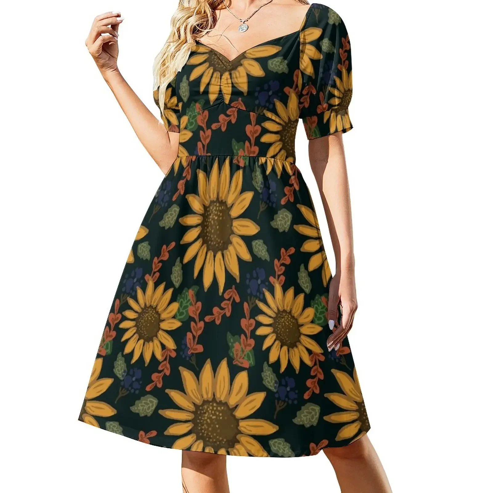 Sunflower Short-Sleeved Dress clothes for women Womens dresses womans clothing summer dresses ladies 2025
Sunflower Short-Sleeved Dress clothes for women Womens dresses womans clothing summer dresses ladies 2025