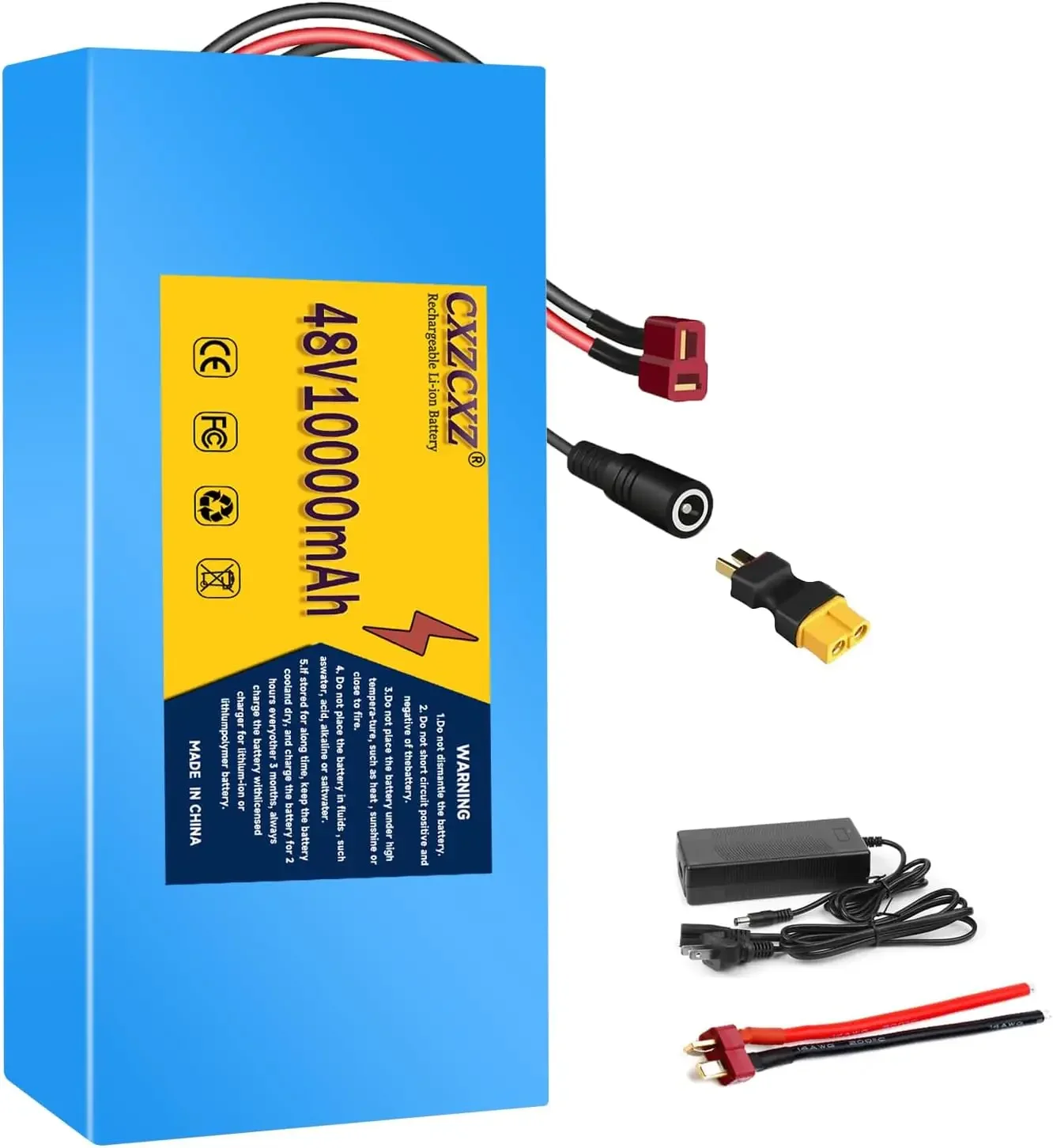 48V Ebike Battery, Lithium Battery with XT60 Connector, Compatible with E-Bikes, Scooters, ATVs, Motorcycles and More, for 200-1
48V Ebike Battery, Lithium Battery with XT60 Connector, Compatible with E-Bikes, Scooters, ATVs, Motorcycles and More, for 200-1