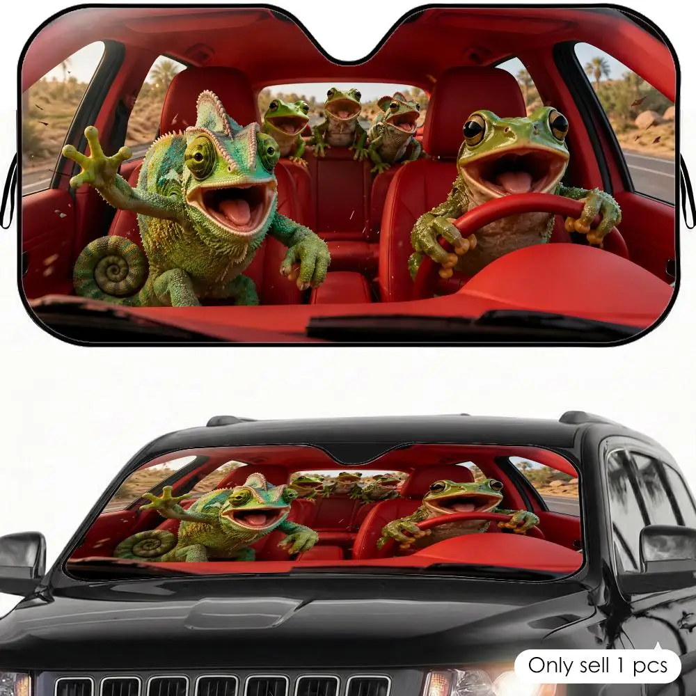 Chameleon and Frog Sun Visor Car Windshield Sunshade UV Protection Reflective Foldable Heat Insulation Cover
Chameleon and Frog Sun Visor Car Windshield Sunshade UV Protection Reflective Foldable Heat Insulation Cover