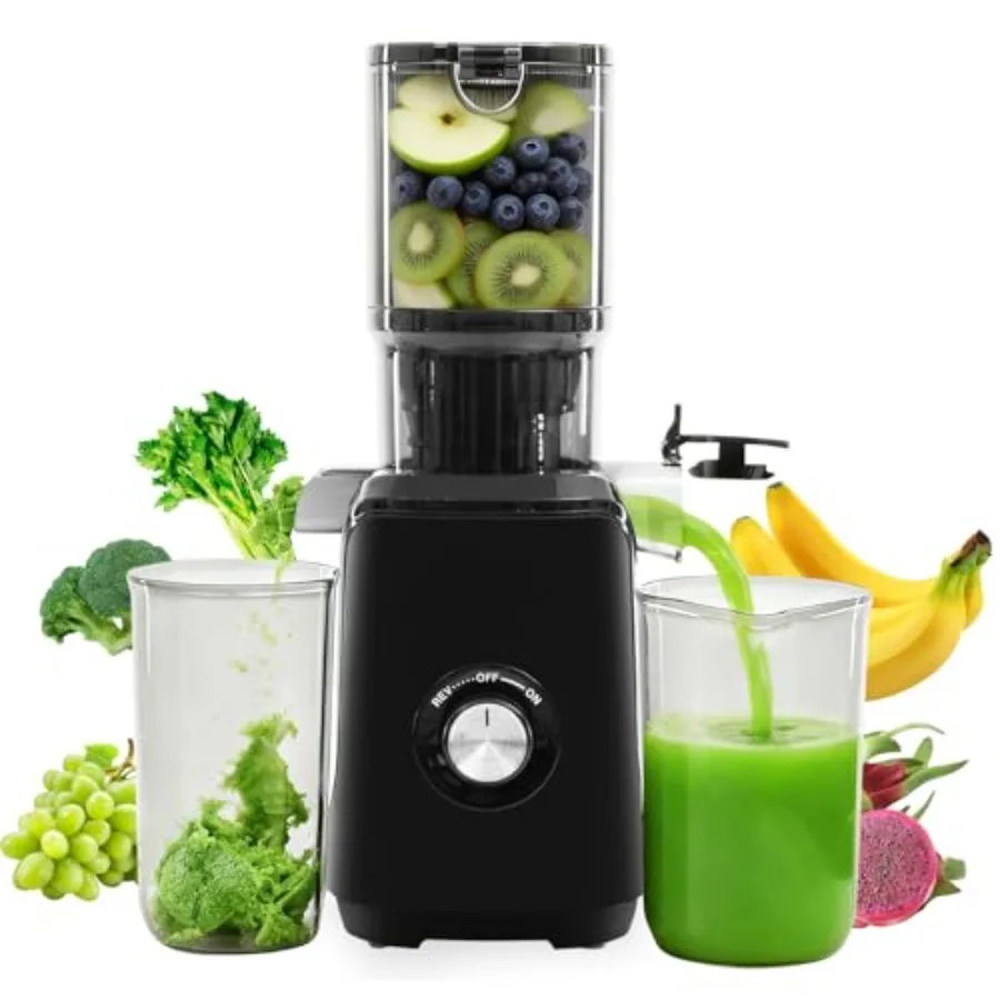 Соковыжималка холодного отжима с широким загрузочным отверстием, высокой производительностью и легкой очисткой для целых овощей и фруктов
Соковыжималка холодного отжима с широким загрузочным отверстием, высокой производительностью и легкой очисткой для целых овощей и фруктов