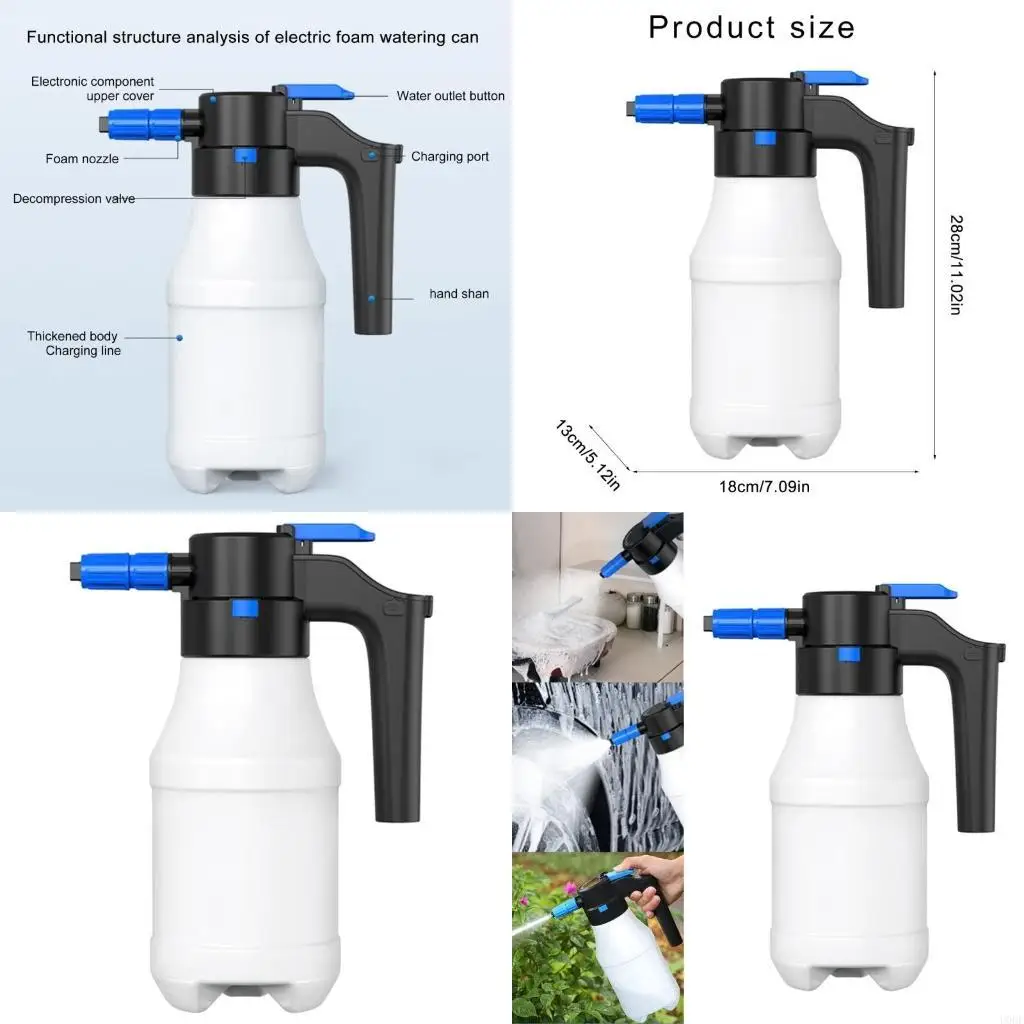 1.5L Electric Car Wash Bottle Watering Can USB Rechargeable Battery Power
1.5L Electric Car Wash Bottle Watering Can USB Rechargeable Battery Power