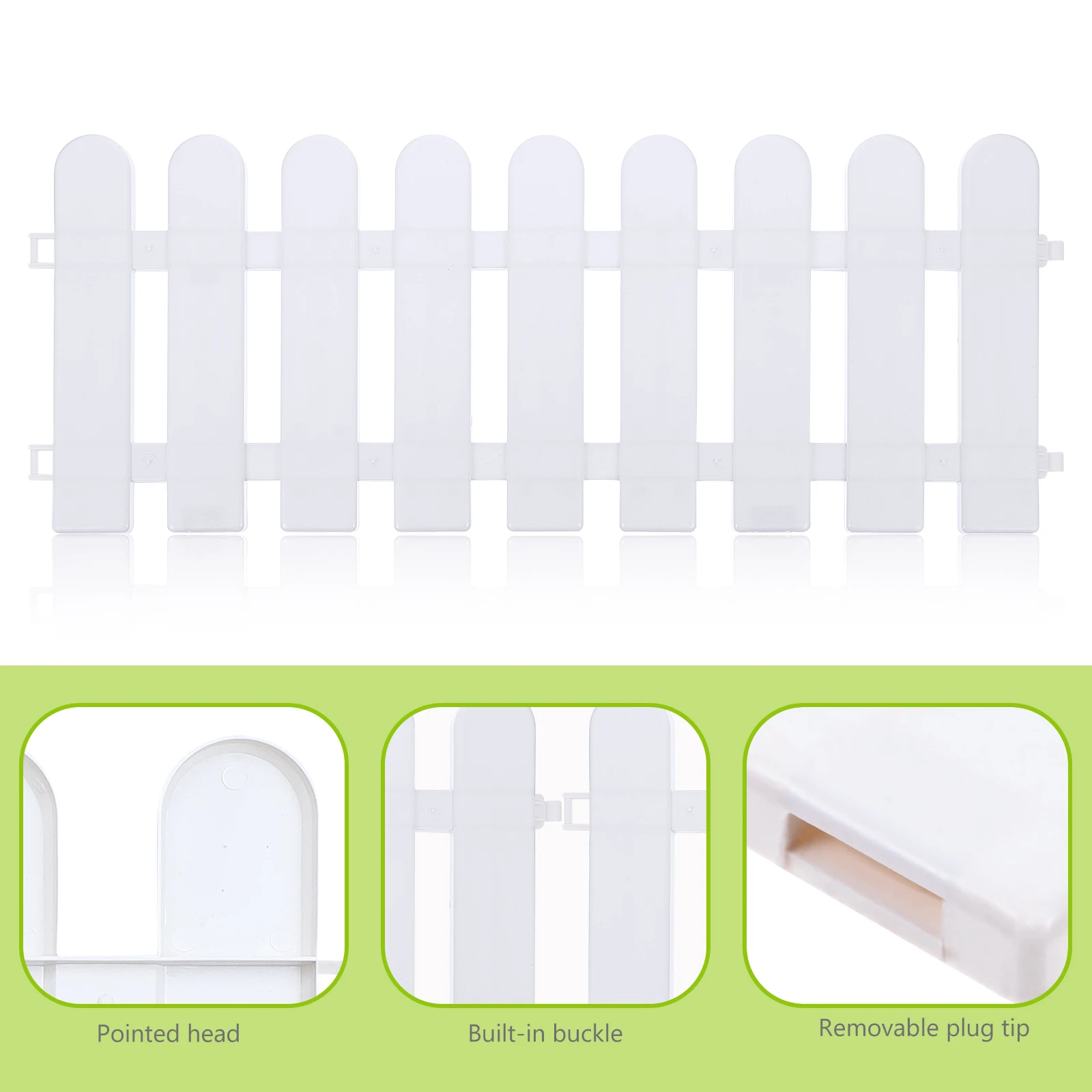 4pcs White Plastic Garden Decorative Fences Smooth Surface Versatile Edging Durable Weather Resistant Picket Fence Driveway
4pcs White Plastic Garden Decorative Fences Smooth Surface Versatile Edging Durable Weather Resistant Picket Fence Driveway