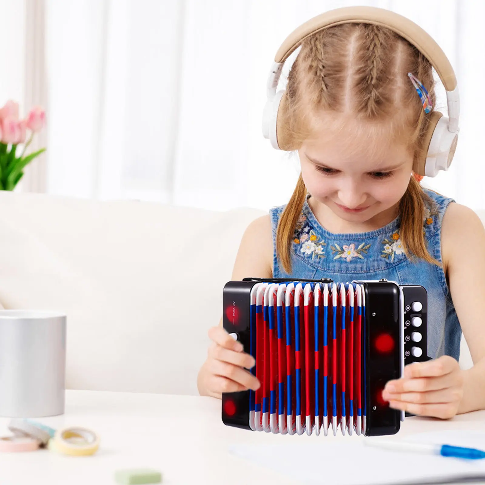 Mini ABS Metal Accordion Educational Musical Instrument for Kids Creative Practice Beginner Early Learning Children Playing
Mini ABS Metal Accordion Educational Musical Instrument for Kids Creative Practice Beginner Early Learning Children Playing