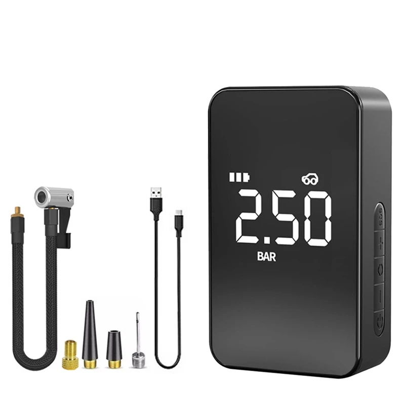 Rechargeable Air Pump With Big Screen Electric Wireless Portable Tire Inflator Pump Compressor For Car Bicycle
Rechargeable Air Pump With Big Screen Electric Wireless Portable Tire Inflator Pump Compressor For Car Bicycle