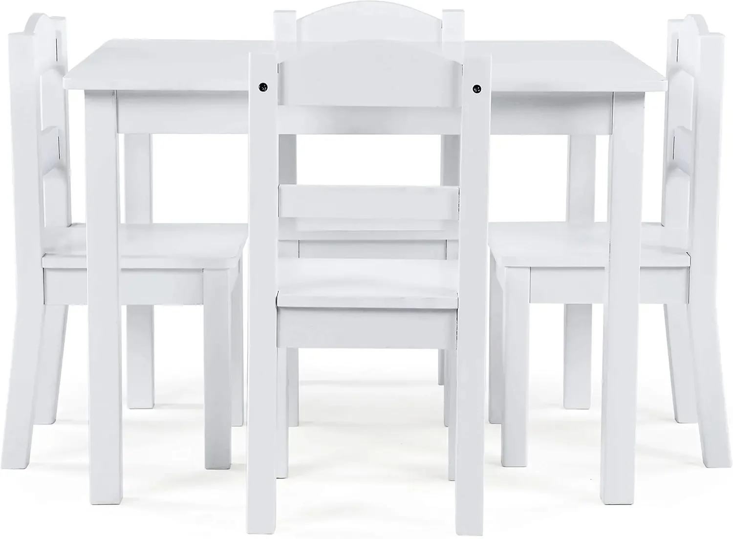 Kids Wooden Table and 4 Chairs Set, White - Kids Table and Chair Set for Toddlers and Children for Arts, Crafts, and Snack Time
Kids Wooden Table and 4 Chairs Set, White - Kids Table and Chair Set for Toddlers and Children for Arts, Crafts, and Snack Time