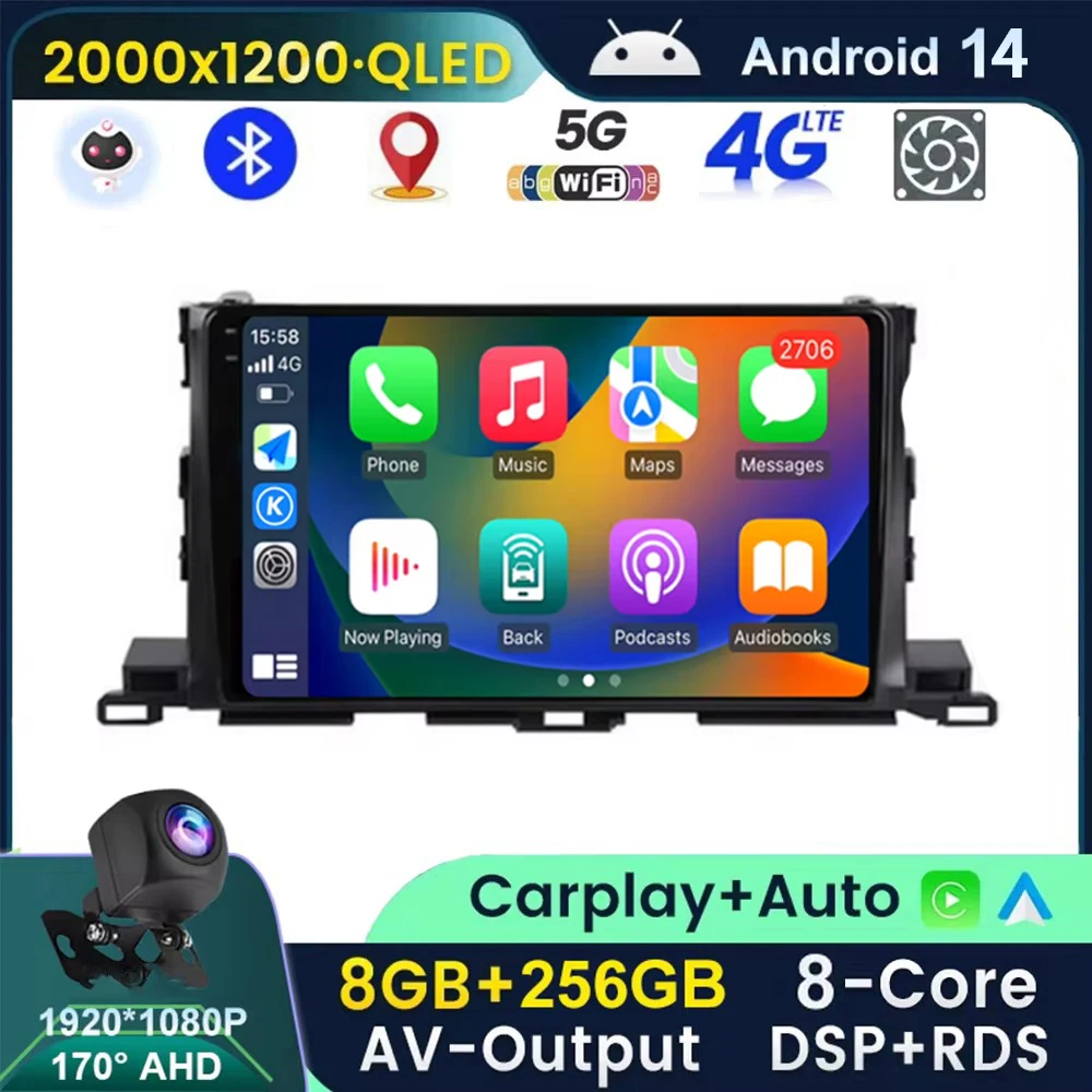 Android 14 Radio For Toyota Highlander Kluger 3 XU50 2013-2019 Multimedia Video Player Navigation GPS Stereo DSP Carplay Auto BT
Android 14 Radio For Toyota Highlander Kluger 3 XU50 2013-2019 Multimedia Video Player Navigation GPS Stereo DSP Carplay Auto BT