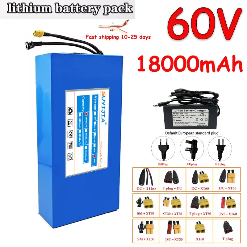 Batterie Au Lithium 18650 À Pleine Capacité, Transport Rapide Aérien, 16S6P, 250-2000W, 18Ah, Nouveau
Batterie Au Lithium 18650 À Pleine Capacité, Transport Rapide Aérien, 16S6P, 250-2000W, 18Ah, Nouveau