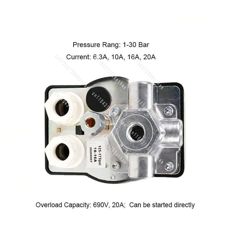 Equipped with Manual Knob and Thermal Protection Relay LF12, Pressure Switch 380V 90-120PSI Air Compressor Controller
Equipped with Manual Knob and Thermal Protection Relay LF12, Pressure Switch 380V 90-120PSI Air Compressor Controller