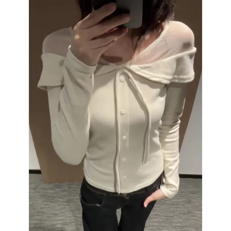 Korean Design V-Ne Splice Me Belt Women's Autumn Winter Hooded Slim Fit Base irt Long Sve Polyester Color
Korean Design V-Ne Splice Me Belt Women's Autumn Winter Hooded Slim Fit Base irt Long Sve Polyester Color