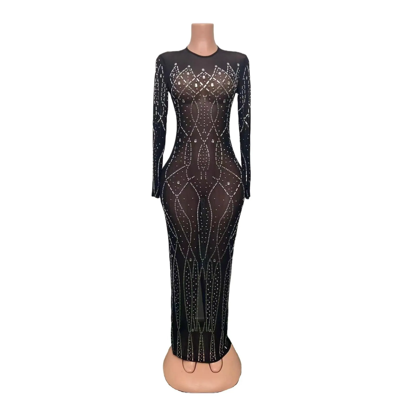 Spring Fashion Dashiki African Dresses for Women Long Sleeve O-neck Mesh Polyester Diamond Long Maxi Dress Africa Clothing
Spring Fashion Dashiki African Dresses for Women Long Sleeve O-neck Mesh Polyester Diamond Long Maxi Dress Africa Clothing